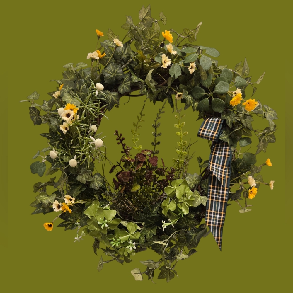 Irish Tartan St Patricks Day Wreath